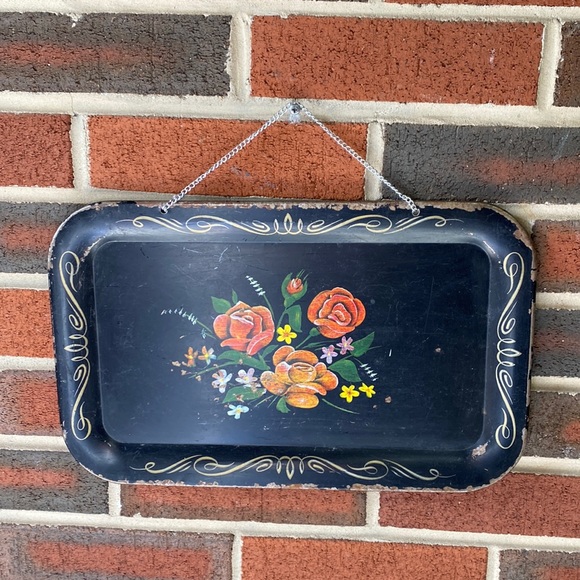 Accents Vintage Metal Hanging Floral Tray Poshmark